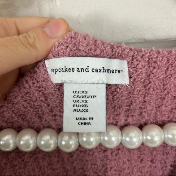 Cupcakes and Cashmere Pink Soft Fuzzy Sweater Size XS - Picture 9 of 10